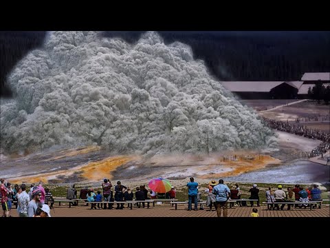 Horrible Today: 3rd Powerful Eruption in Yellowstone: Terrifying Seconds of Geyser Erupting Directly