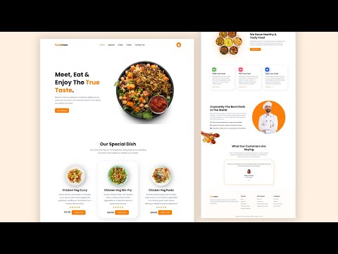 Build Responsive Restaurant Website Using HTML CSS And JavaScript