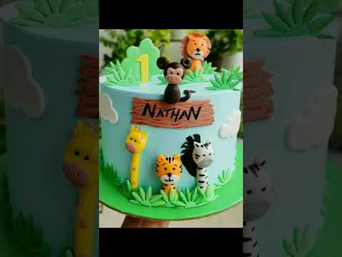 jungle theme cake subscribe to learn #cake #cakewithlovesuryapet #cakerecipe #cakewithoutoven