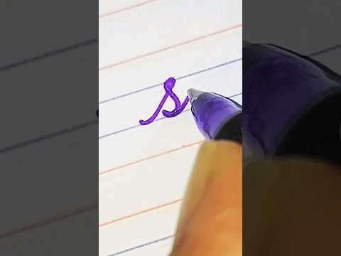 How to write letter 's' in cursive handwriting #handwriting #shorts