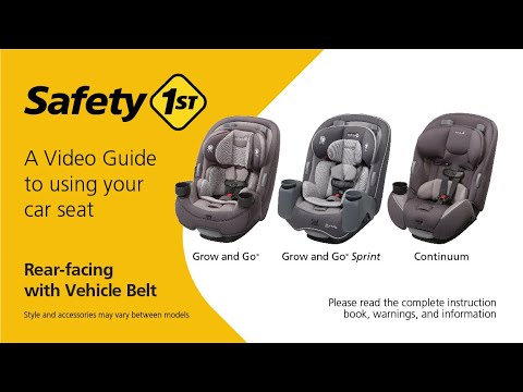 Rear-Facing with Vehicle Belt Tips | Grow and Go™, Grow and Go™Sprint & Continuum | Safety 1st