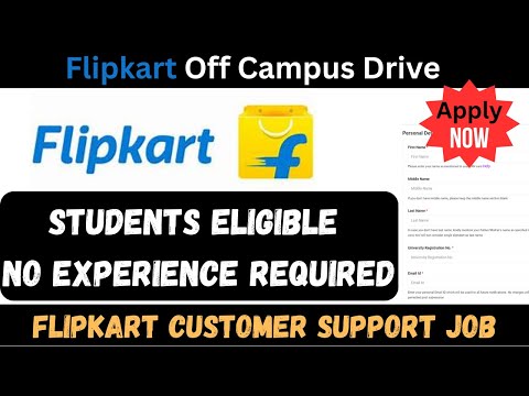 Flipkart Is Hiring | Flipkart Recruitment 2024 | Jobs For Students |