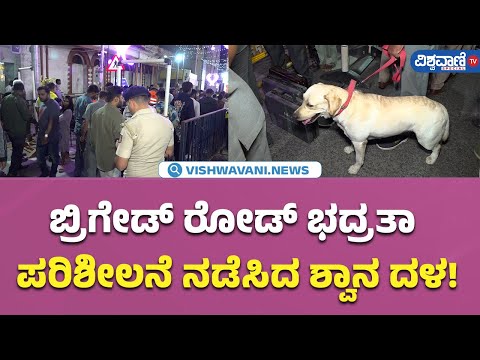 New Year Celebration| Brigade Road Police Security|ಬ್ರಿಗೇಡ್ ರೋಡ್ ಭದ್ರತಾ ಪರಿಶೀಲನೆ ನಡೆಸಿದ ಶ್ವಾನ ದಳ! |