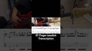 E7 Finger basslick #transcription #bass #groove #basslesson #bassplayer #bassgroove #music