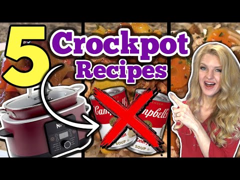 5 Dump & Go CROCKPOT RECIPES without CANNED SOUPS! | Easy SLOW COOKER RECIPES you will Love!