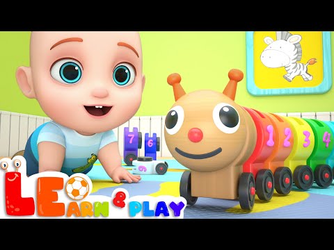 Learning Numbers & Colors for Children with Wooden Caterpillar Toy | Learn & Play with Leo