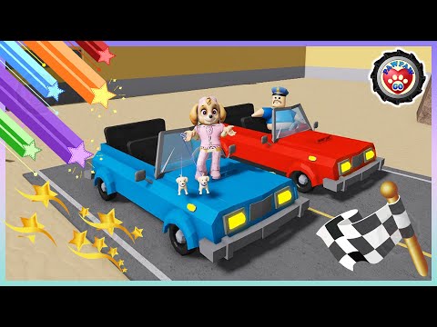 Skye’s Speedy Sprint: Barry’s Hilarious Roblox Racing Adventure 天天的搞笑賽車：機械方塊