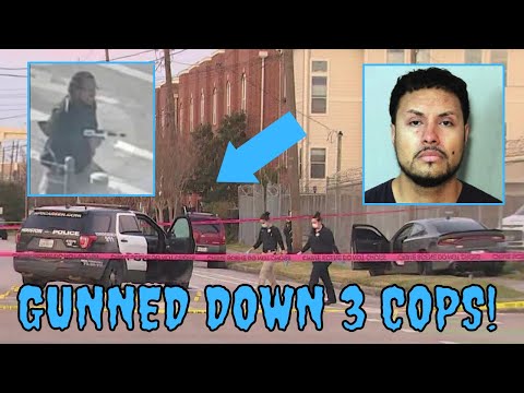 HOUSTON MAN GUNS DOWN 3 COPS AND GOES ON THE RUN