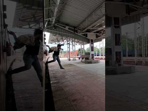 Stupid Man! Falls In Platform From Running Train #shorts