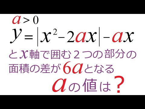 【積　分】グラフで囲む２つの面積