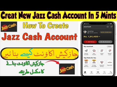 how to make jazzcash account jazz cash account banane ka tarika