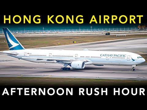 HONG KONG AIRPORT🇭🇰 - Plane Spotting | Afternoon RUSH HOUR