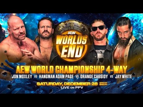 AEW Worlds End Jon Moxley vs Hangman Page vs Jay White vs Orange Cassidy (SIM)