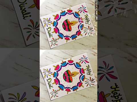 Diwali greeting card making 🪔🎇 #shorts #ytshorts #trending #viral #diwali #card #diy #happydiwali