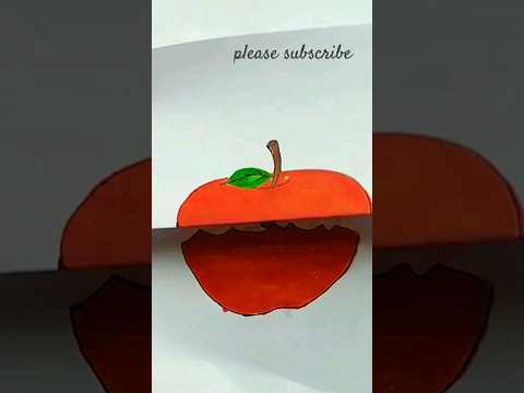 what is in the apple? #drawing #easydrawing #reels #painting #youtubeshorts