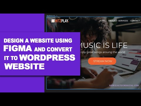 Design a website using Figma and convert it to WordPress website using Elementor