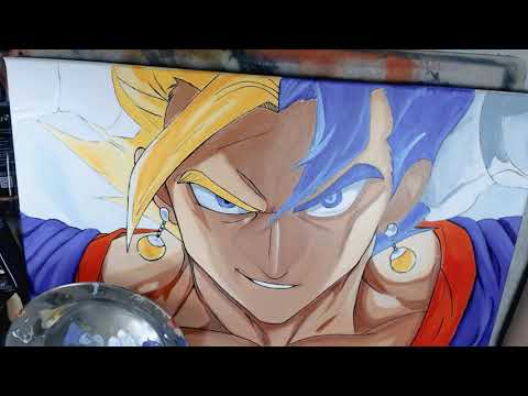 Gogeta Blue / Super Saiyan Painting Dragon Ball