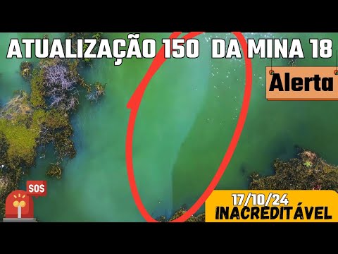 Atualização 150 da mina 18 da BRASKEM no Mutange | Maceió | Alagoas Brasil |visto de cima em 4K