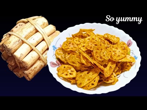 Crispy Lotus Stem | Lotus Stem Chips | Lotus Stem Masala chips in Telugu