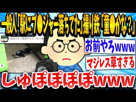 【2ch面白いスレ】一般人「駅のホームにブ○ジャー落ちてた」撮り鉄「！！！」一瞬で群がってしまうwww【ゆっくり解説】