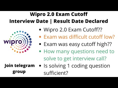 Wipro 2.0 Cutoff Results date assessment exam | Cutoff | Turbo Update | Results Date Declared