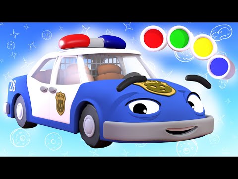 Join the Colorful Police Car Patrol! Fun Learning with Finger Family & Nursery Rhymes for Kids