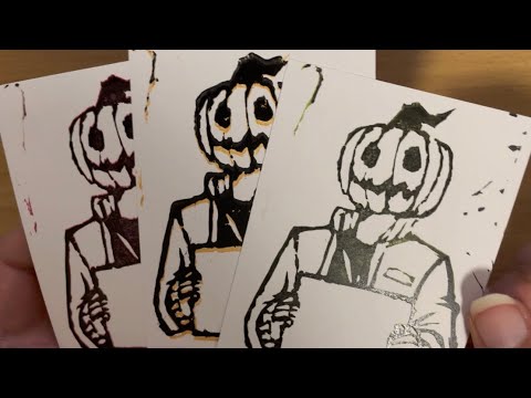 Making my Halloween Thank You Cards