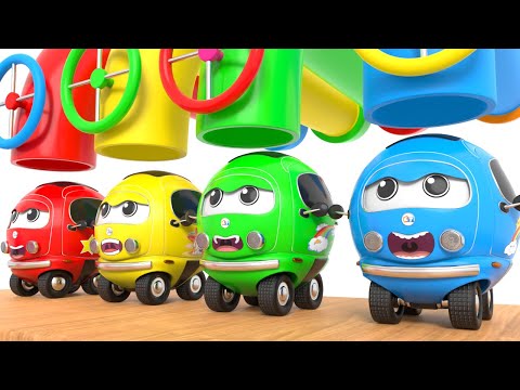 Five Little Dog + The Wheels on The Bus Song, Baby cars and soccer balls-Baby Nursery Rhymes