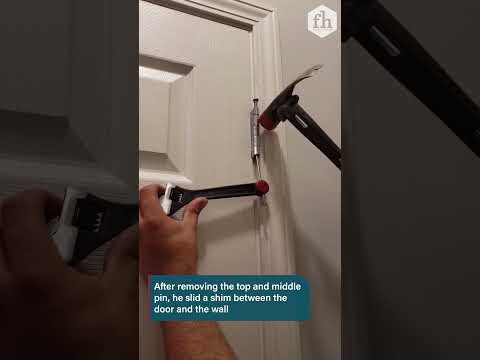 Man Fixes Sticking Door