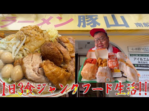 【飯テロ】デブが1日中ジャンクフード食べ続けてんねんけど...【豚山】【マクドナルド】