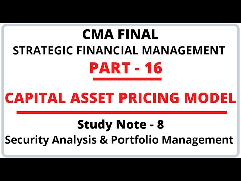 Capital Asset Pricing Model | Portfolio Management | Strategic Financial Management | CMA Final |