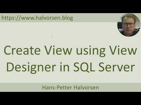 Create Views using View Designer in SQL Server