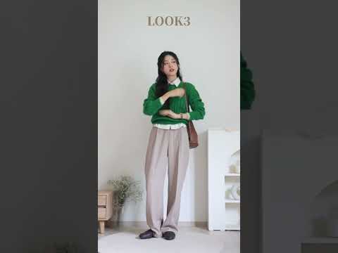 슬랙스 하나로 가을코디 5벌 돌려입기🤎1 Slacks 5 Outfit