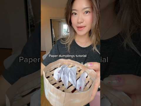 Paper dumplings tutorial 🥟 #diy #food #dumplings #diycrafts