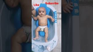 Cute Baby Bathing video | #shorts #bathing #baby #funnyvideo