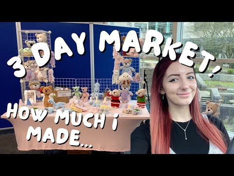 3 day christmas Market vlog, my last 2024 market! How much ££ I made & top tips for market stalls