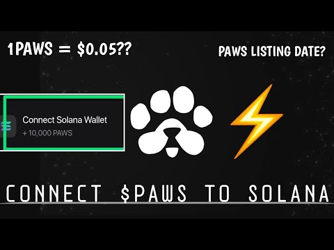 PAWS UPDATE: Connect PAWS To Solana Wallet