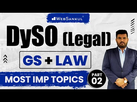 Dy.SO Legal | GS + LAW | Part 02 | Most IMP Topics | GPSC Exam Preparation | WebSankul