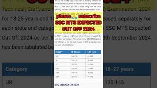 ssc mts expected cut off 2024 #shorts #sscmts2024 #shortsfeedviral