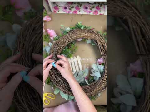 Summer Wreath for Flower Lovers - How to Make an Easy Garden Wreath | Dollar Tree!