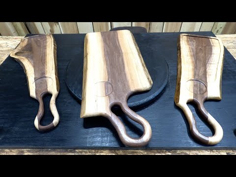 charcuterie board from scrap black walnut