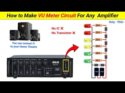 How to make VU meter for any Amplifier without IC & Transistor || SKR Electronics Lab