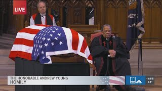 Former U.N. Ambassador Andrew Young honors Jimmy Carter with moving homily