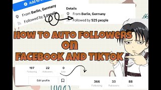 How to Auto Followers on Facebook and Tiktok