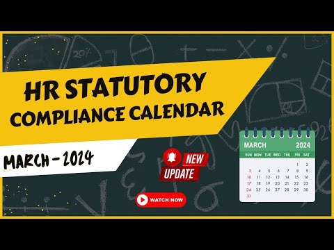 HR Statutory Compliance Check List March 2024 | Labour laws Compliance