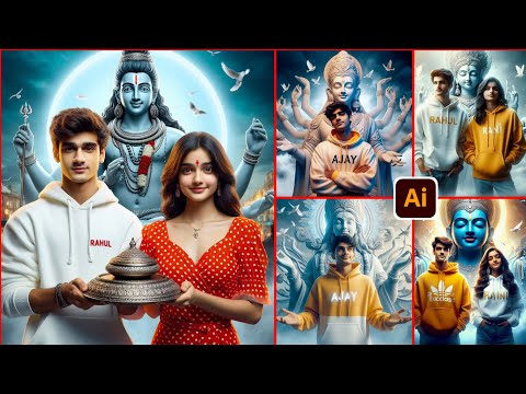 Mahadev Couple Name Photo Editing ||couple photo editing 2024 || bing image creator