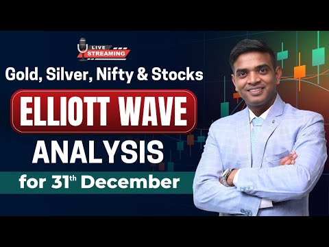 LIVE Market Analysis for GOLD, SILVER, NIFTY & BANKNIFTY | Elliott Wave Theory | Chartkingz