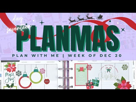 Plan with Me: Week of December 20 // PLANMAS Day 17 | Plans by Rochelle