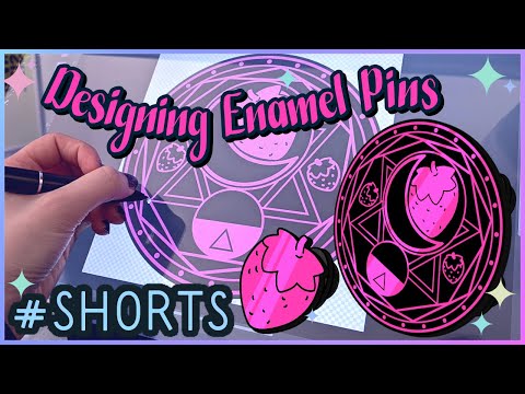 Design an Enamel Pin With Me! ✦ "Summoning Strawb" Enamel Pin Design