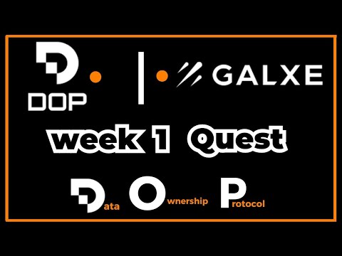 DOP Galxe Quest Week 1|| Data Ownership Protocol Airdrop || DOP Airdrop #dop #dopairdrop